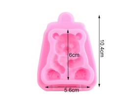 Set 2 moldes silicona bambu y panda